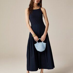 J. Crew Women's Pintuck mixy‎ dress XS Navy Color